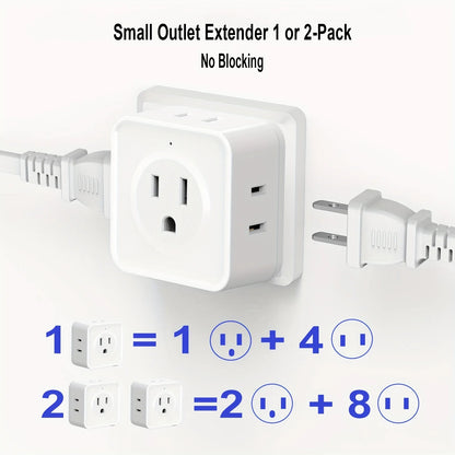 Allist Aero 5-Way Outlet Expander | Minimalist Cordless Power Cube & Cruise-Safe Travel Splitter