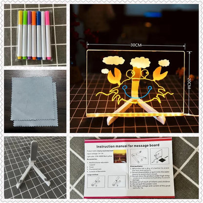 Allist™ GlowBoard Pro | Luminous Acrylic Weekly Planner & Desktop Memo Board