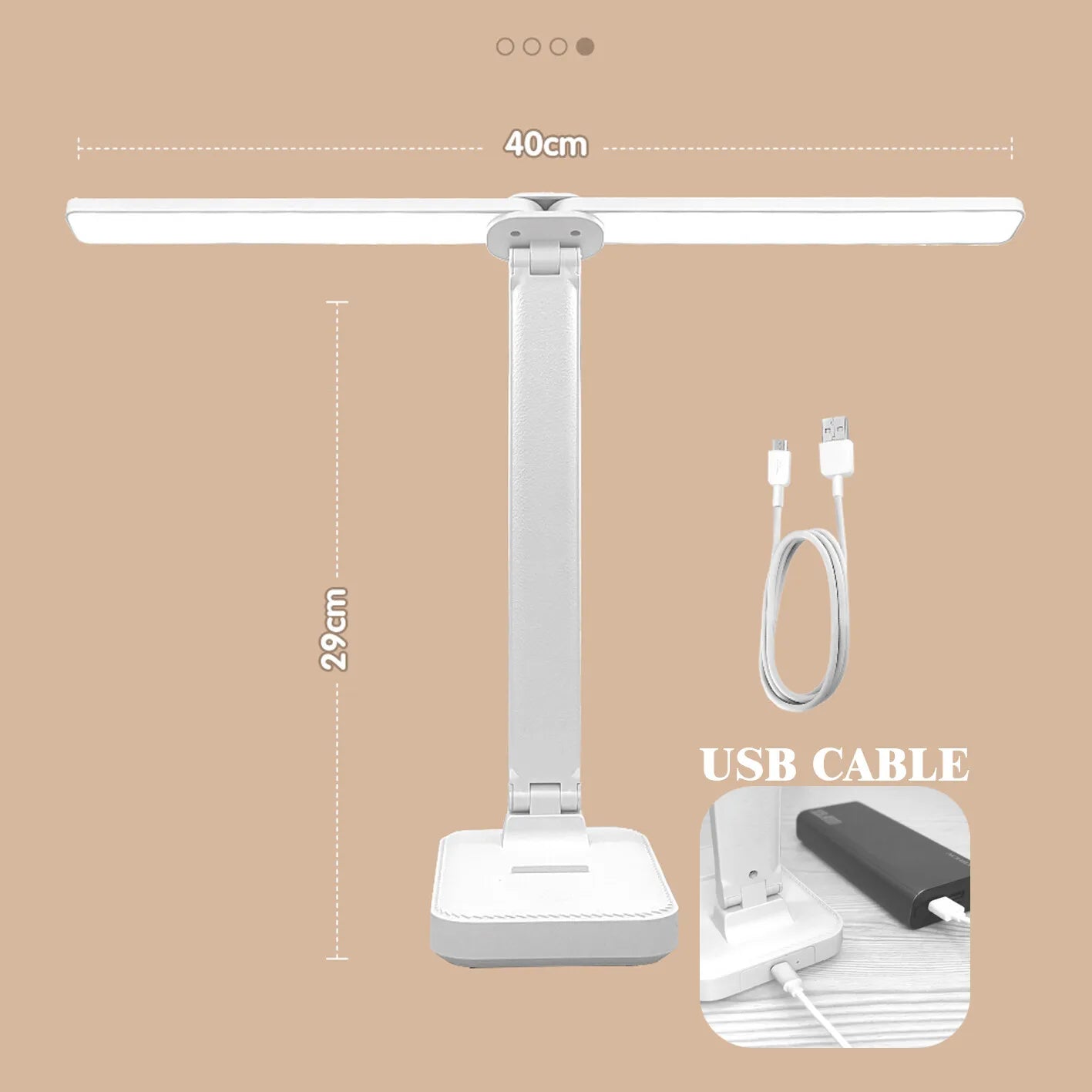Allist Aero Dual-Wing Desk Lamp | Foldable Wide-Angle LED with Adaptive Eye-Care
