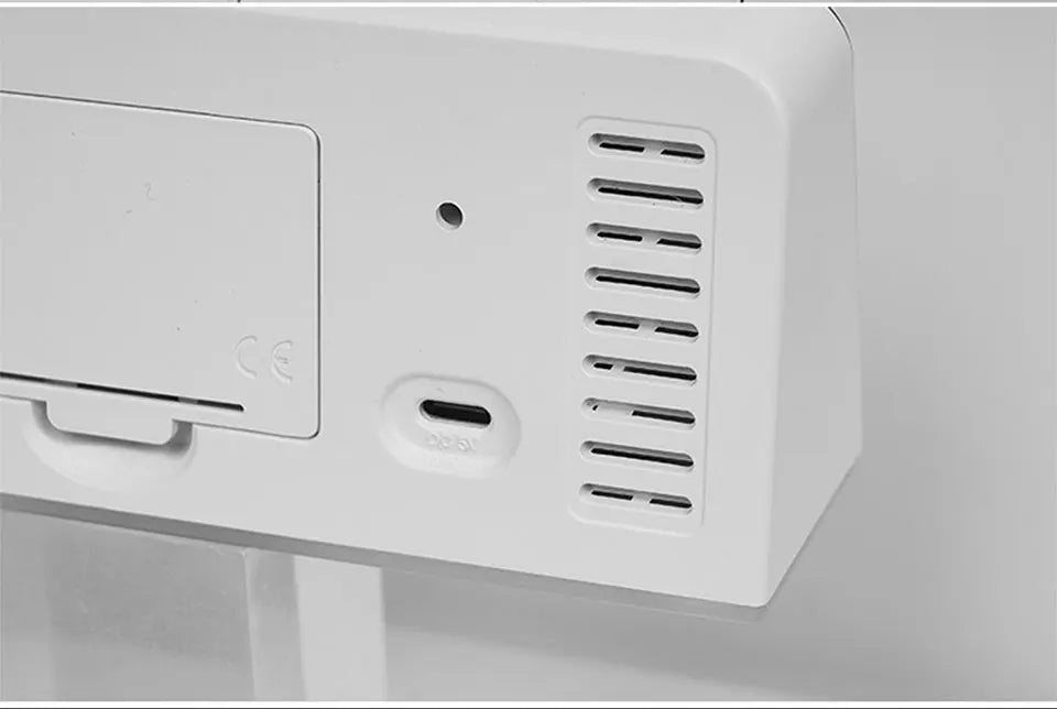 Allist Aura 7” LED Digital Command Clock | Dual Alarm, Temperature & Ambient Under-Glow