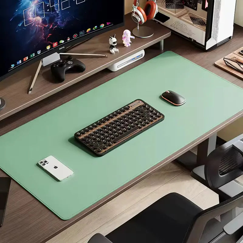 Allist Aero Leather Desk Pad | Waterproof Vegan Leather Desktop Protector & High-Precision Mouse Mat