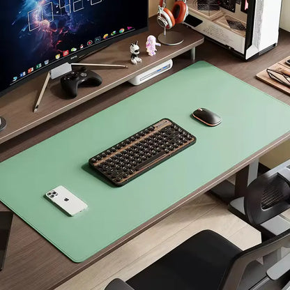 Allist Aero Leather Desk Pad | Waterproof Vegan Leather Desktop Protector & High-Precision Mouse Mat