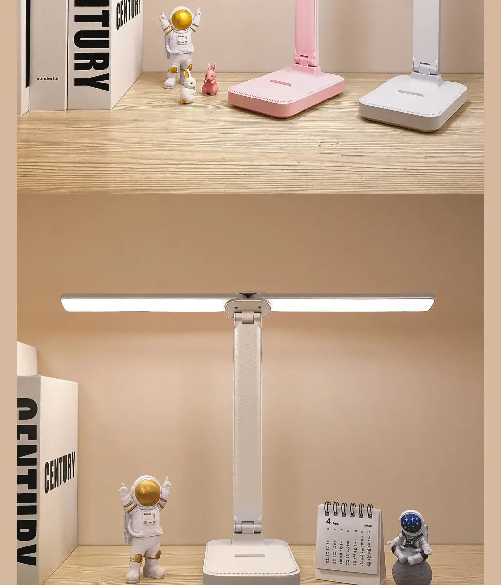 Allist Aero Dual-Wing Desk Lamp | Foldable Wide-Angle LED with Adaptive Eye-Care
