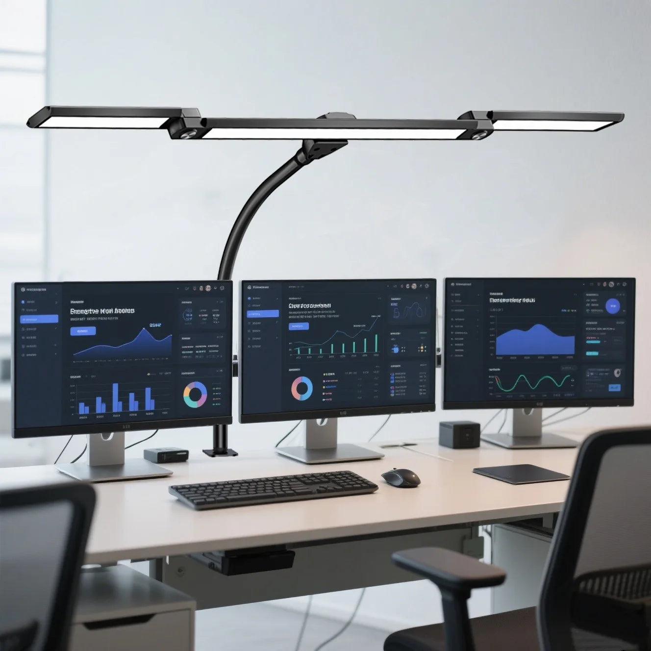 Allist Horizon Ultra 24W Professional Desk Lamp | Wide-Angle Multi-Monitor Illumination & Desktop Remote